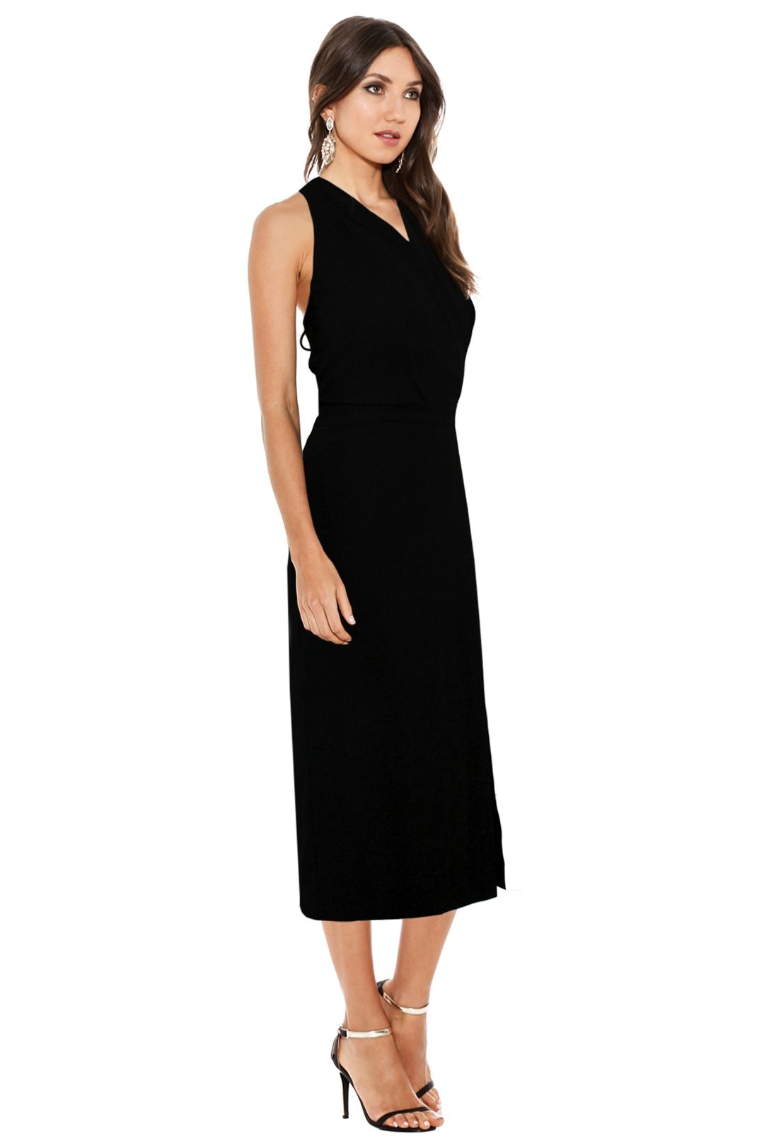 slim fit dress slacks Dion Lee Safety Slider Gathered Dress