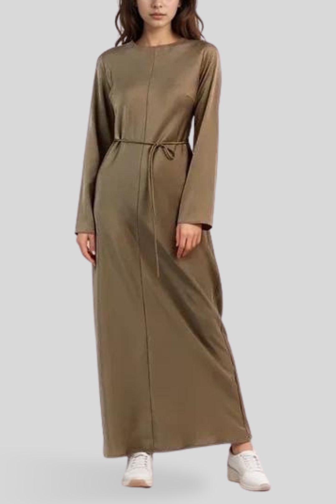 Dissh -Bloom Moss Satin Long Sleeve Dress
