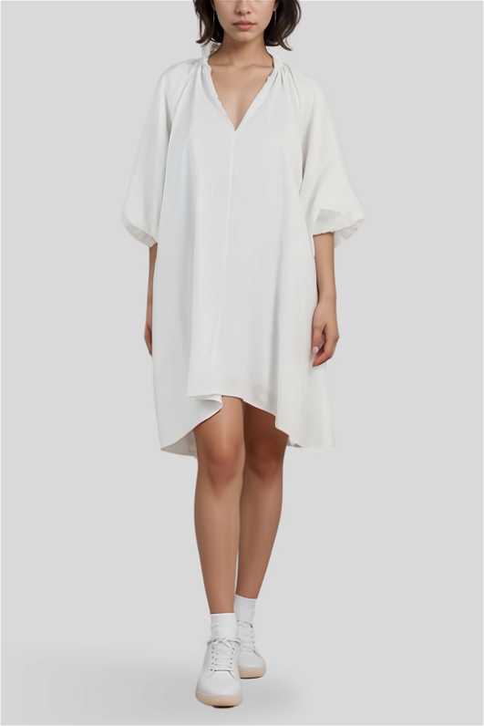 forest green linen dress Green summer short sleeves Linen Dress 5199