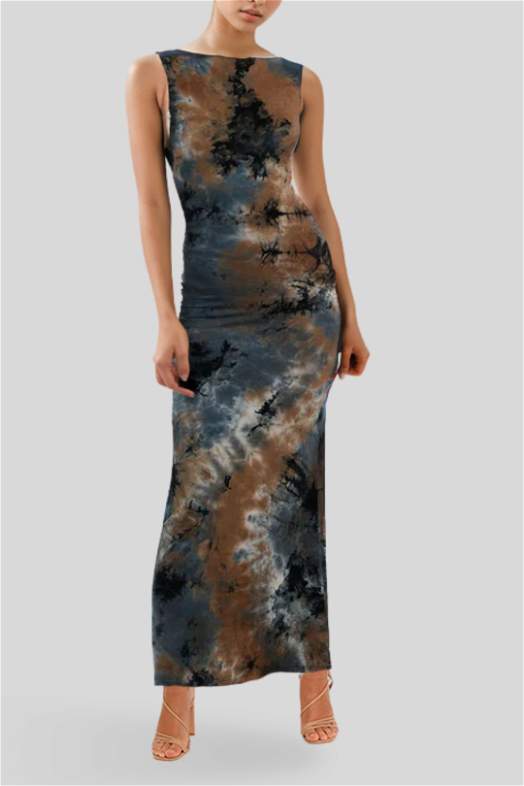 dissh blue dress TAHLIA CORNFLOWER RAMIE MAXI DRESS – DISSH