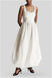 Dissh Morgan White Cotton Midi Dress