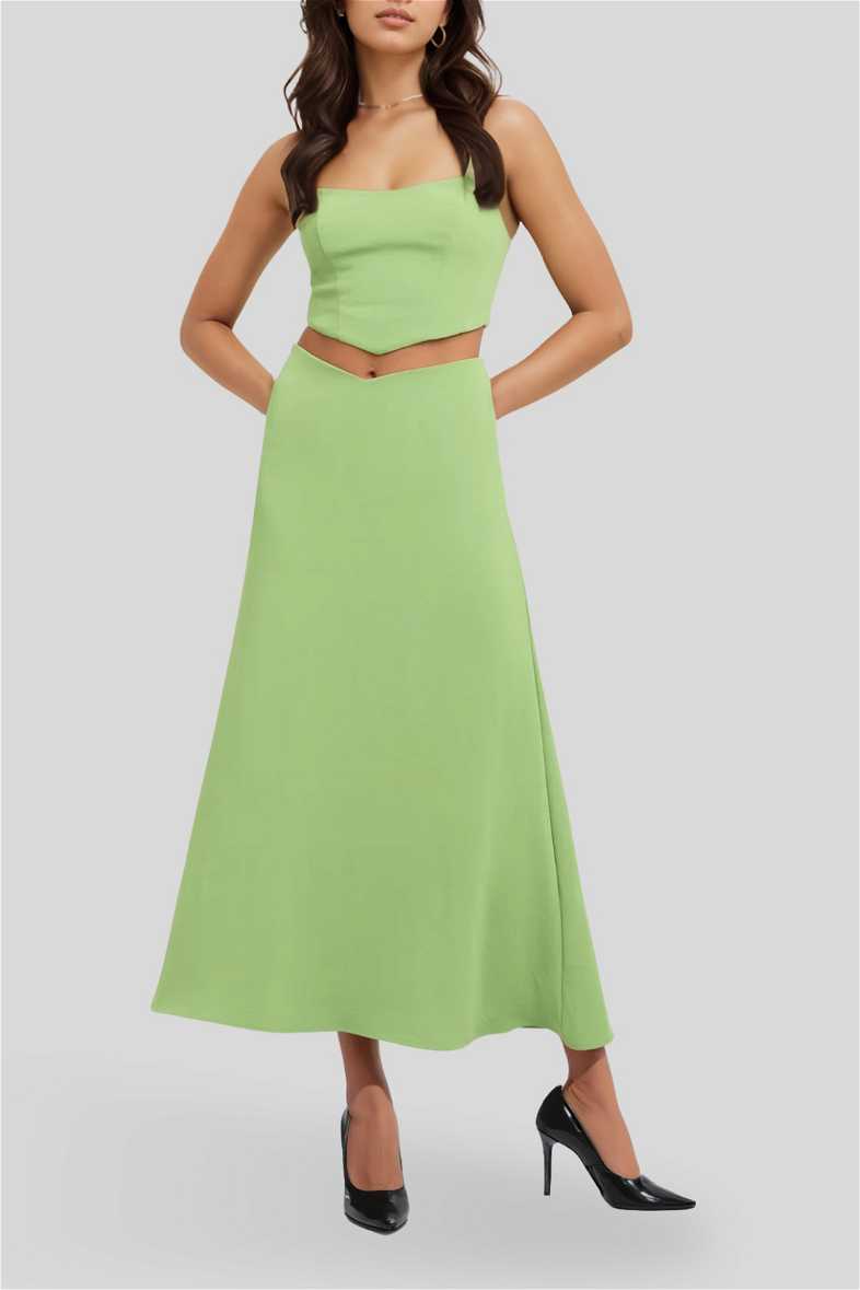 Hire Alpha Vee Skirt Daiquiri Green Kookai GlamCorner