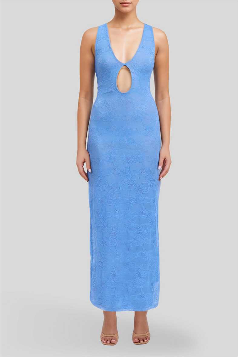 Blue Lace Dresses for Hire | GlamCorner