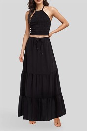 Kookai Georgette Sunday Skirt Black