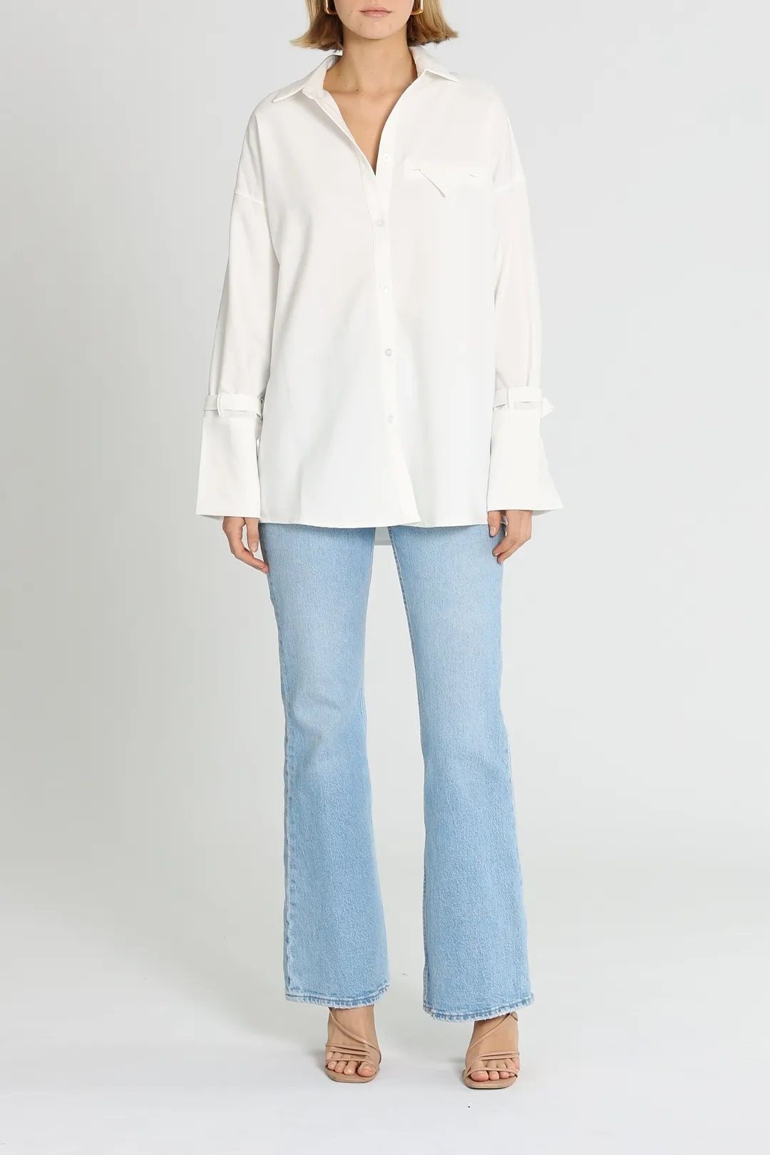 White Cuff Tie Shirt by 4th and Reckless, perfect for workwear