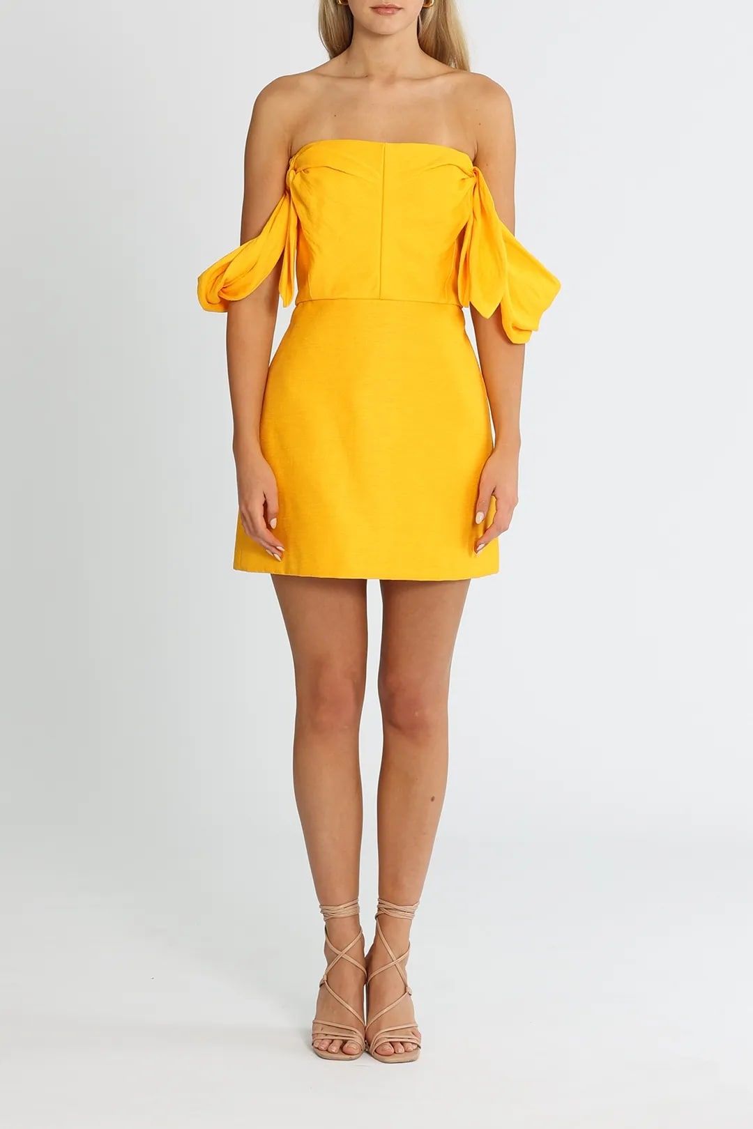 Acler Selkin Dress in Citrus, perfect for summer, available for hire