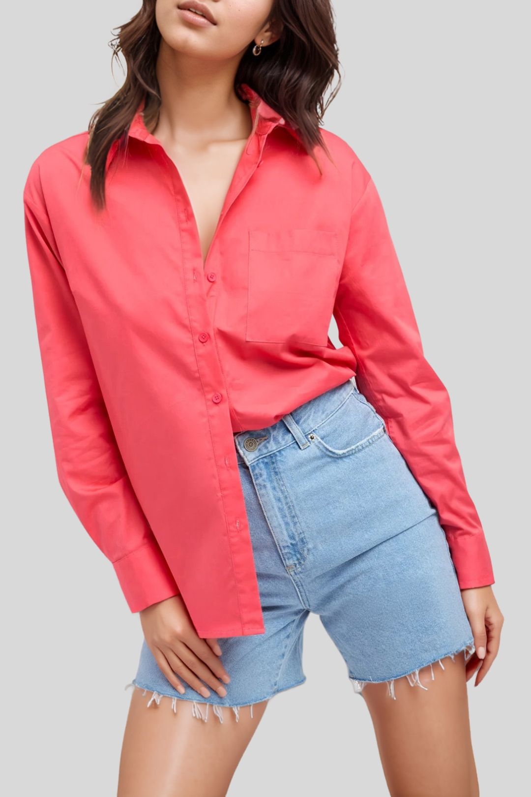 Dress Hire Casual Kookai  Monaco Sunday Shirt  Candy Red