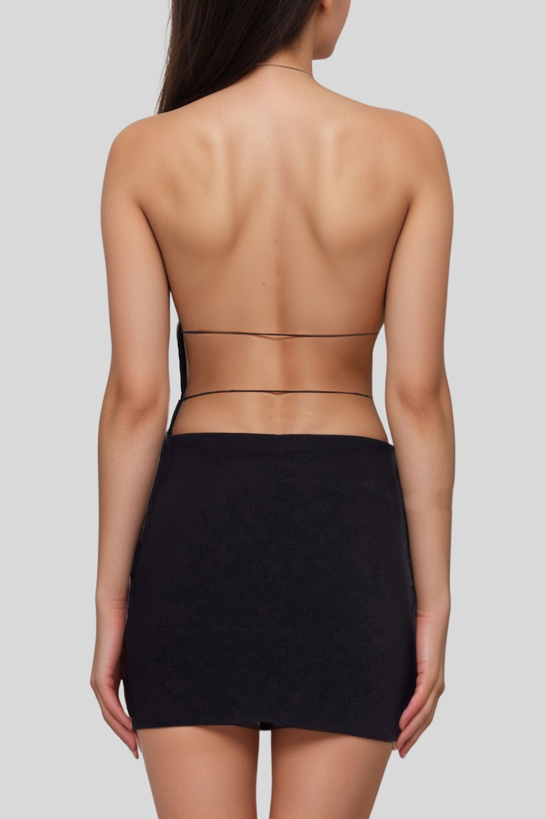 Dress Hire party bec and bridge Andy Asym Mini Dress - Black 