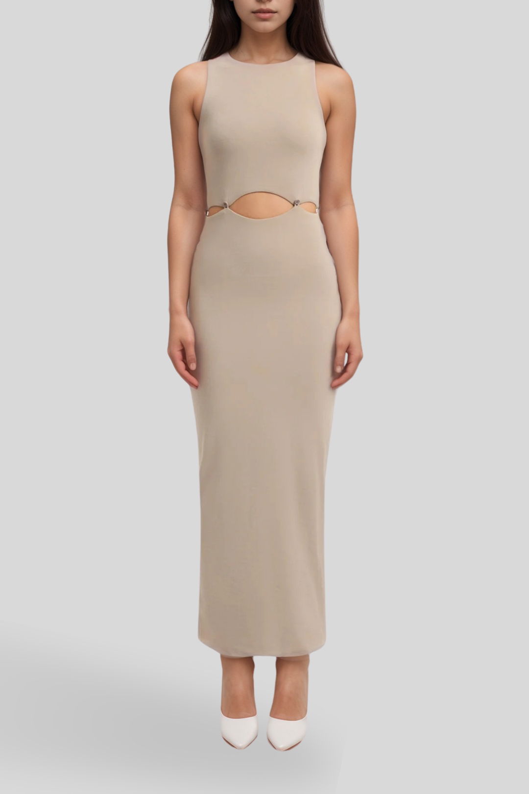 Hire Lottie Midi Dress in Brindle Kookai GlamCorner