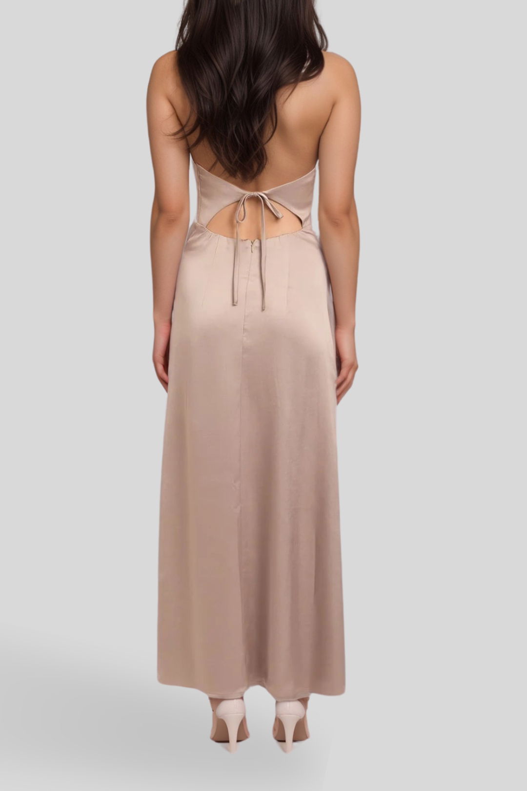 DRESS - HIRE - Wedding guest - Kookai - Belle Tie Back Dress - Bronze