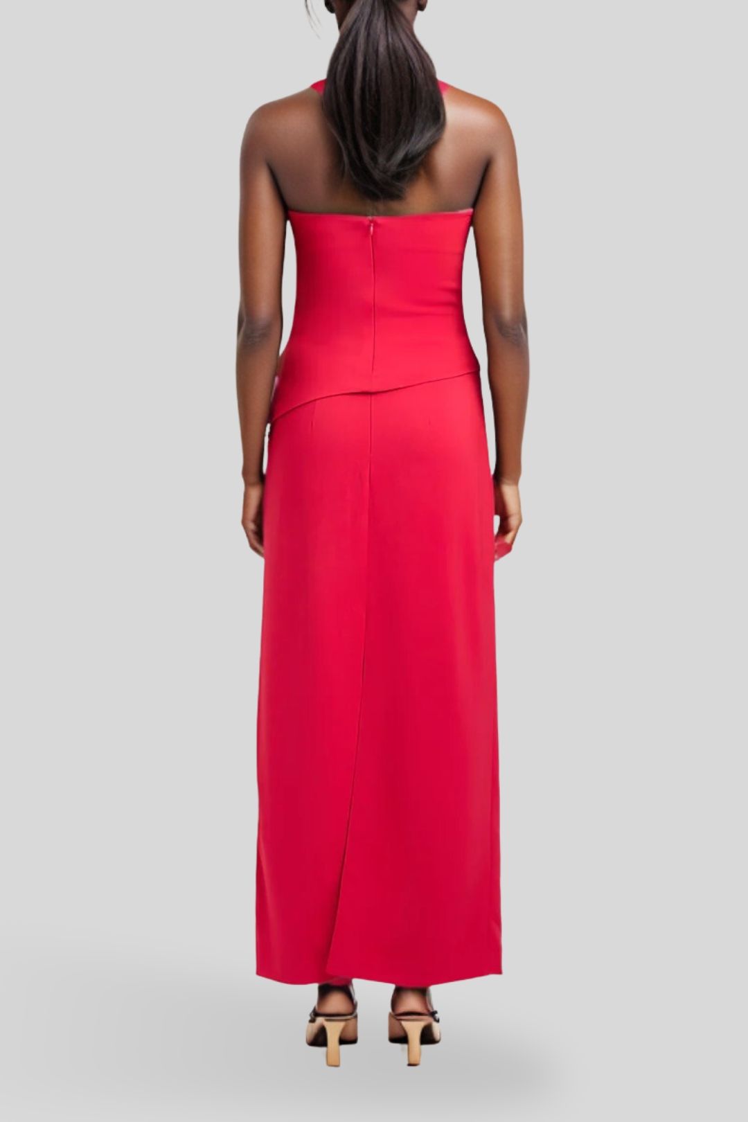 Kookai red midi skirt shop