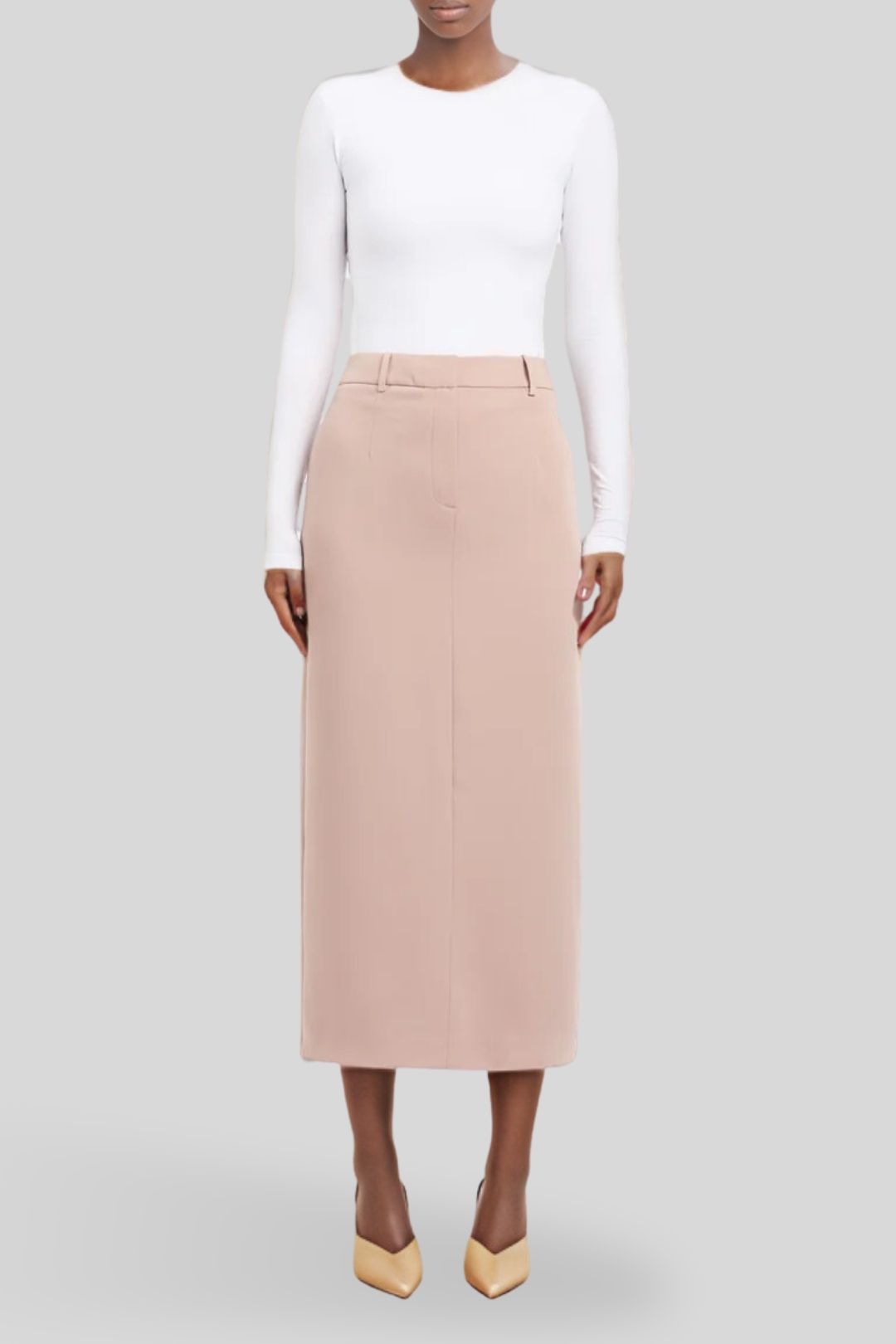 Dress Hire Work Event Kookai  Maria Midi Skirt Cappucino