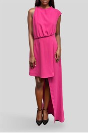 Dress Hire Birthday Party Cue Asymmetric Pink Fuchsia Dress