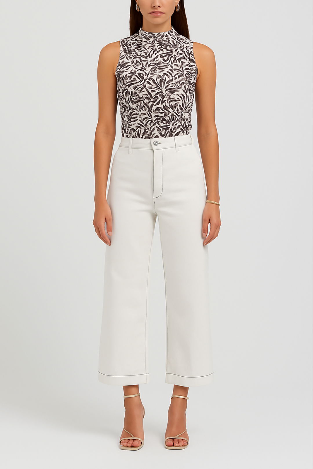 dress hire casual AERE	Overstitch Straight Leg Pants