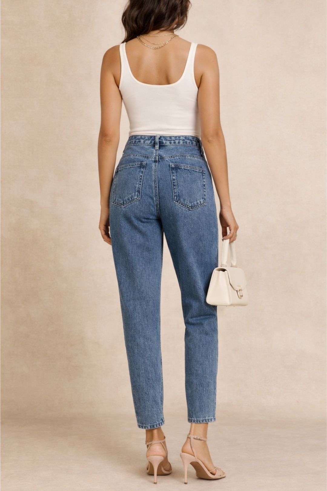 Dress Hire Brunch Assembly Label	Tapered Denim Pants BLue