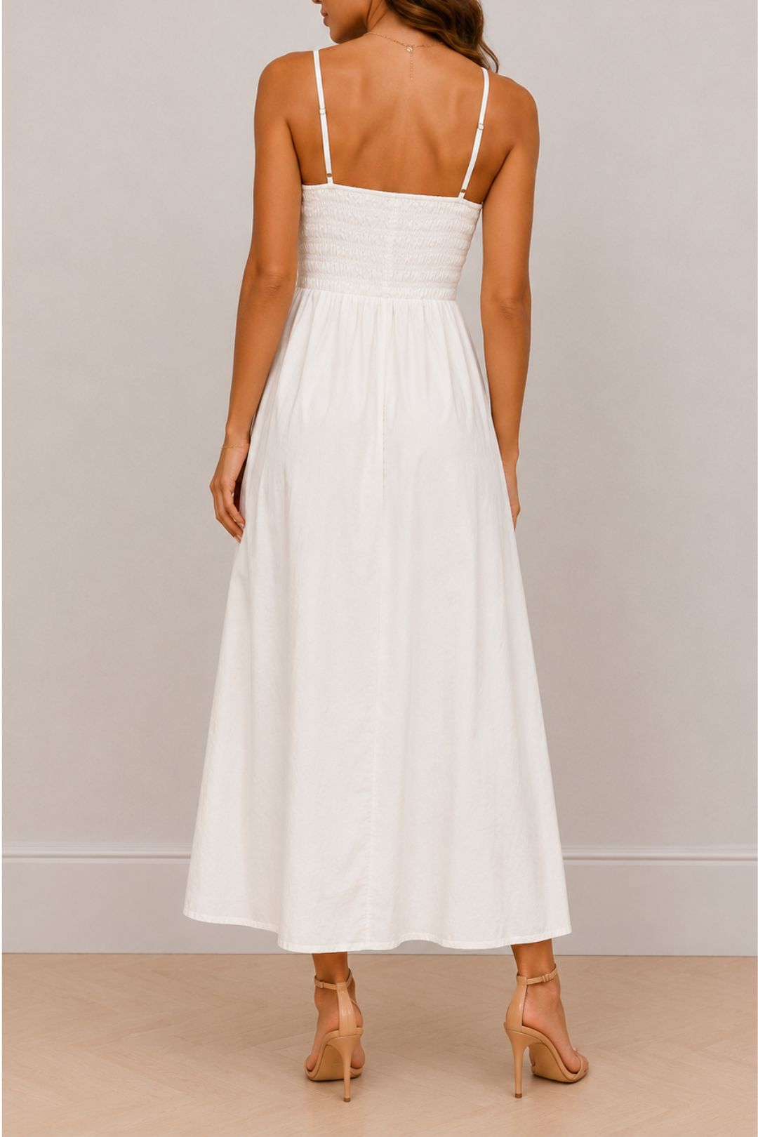 Dress Hire Brunch Atmos & Here Glory Shirred Cotton Midi Dress
