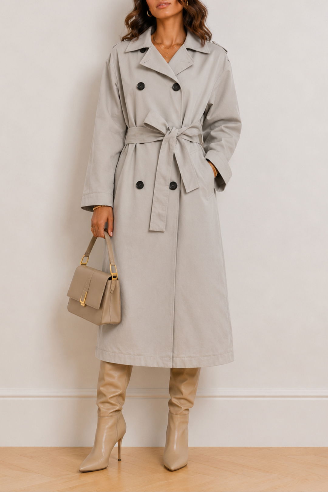Dress Hire Brunch Calli	Oversized Trench - Stone
