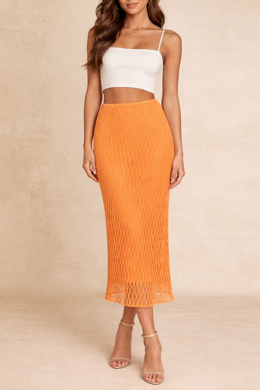 Dress Hire party camilla and marc orange nova skirt maxi