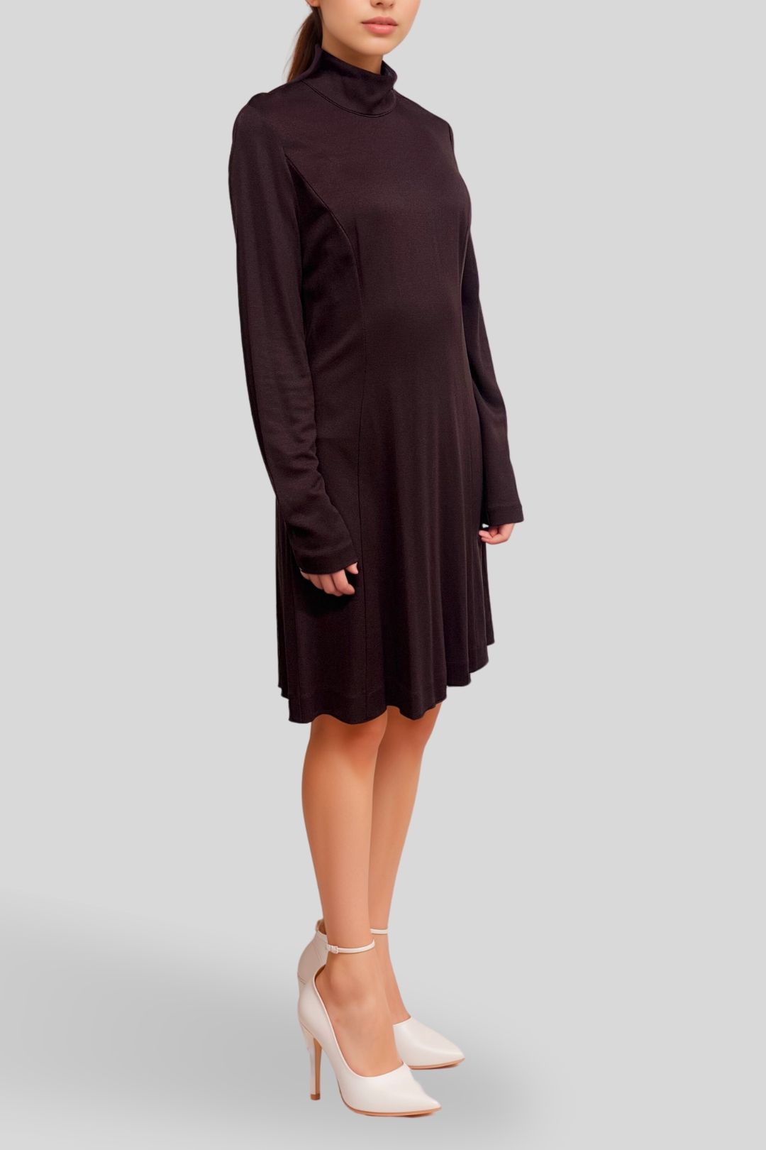 Dress Hire Casual Cue - Long Sleeve Turtle Neck Dress