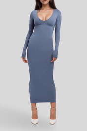 Dress Hire Brunch KookaiOlivia Midi Dress - Steel Blue