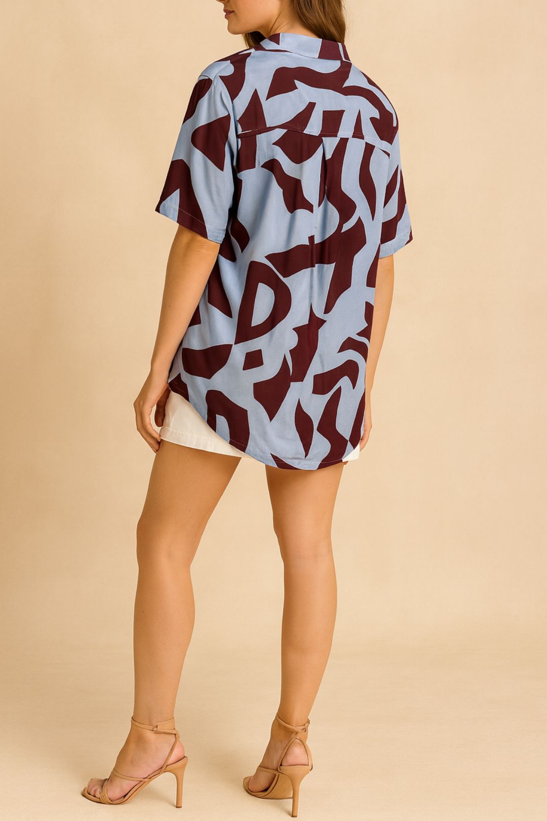Dress Hire Brunch ODE	Gene Short Sleeve Shirt Print