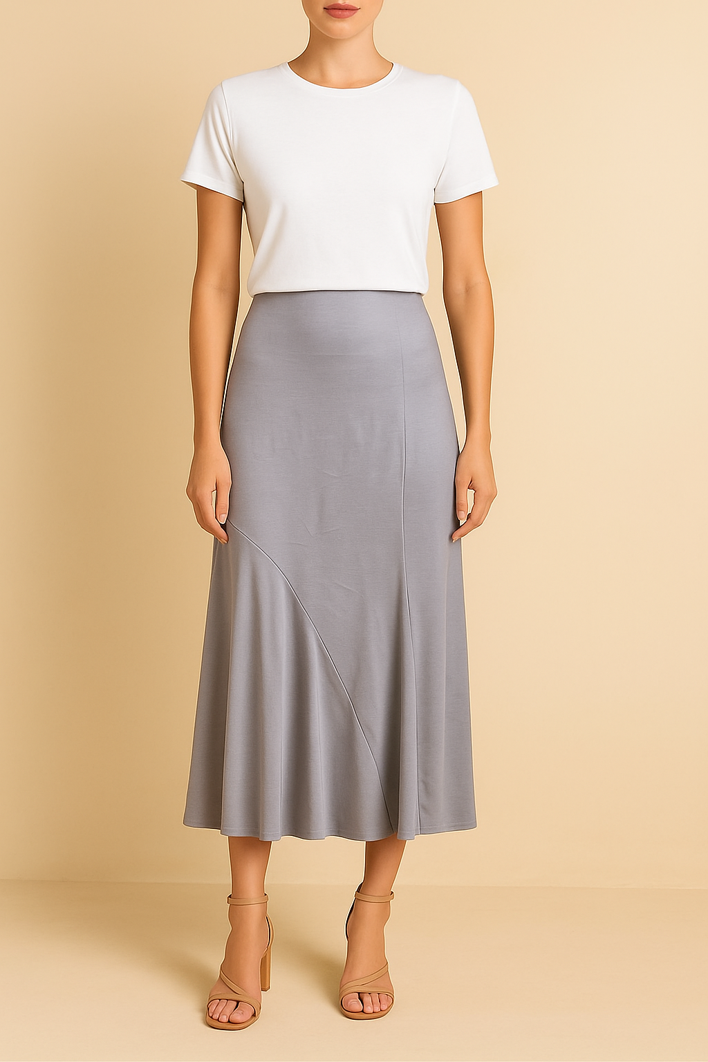 dress hire brunch one mile Silky Midi Length Skirt