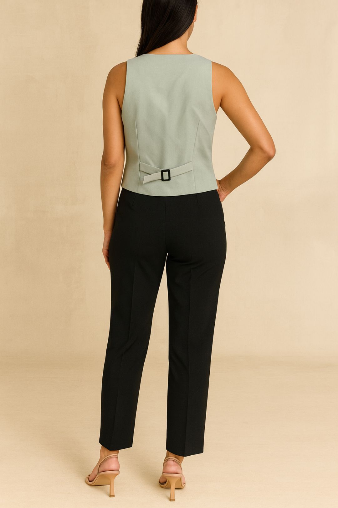 Dress Hire Brunch Portmans Pistachio Green Vest