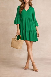 Dress Hire Brunch Portmans	Relaxed Tiered Mini Dress