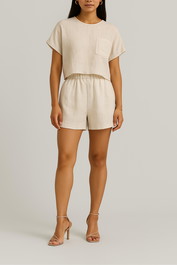 dress hire casual POSSE	Neisha Short - Ivory