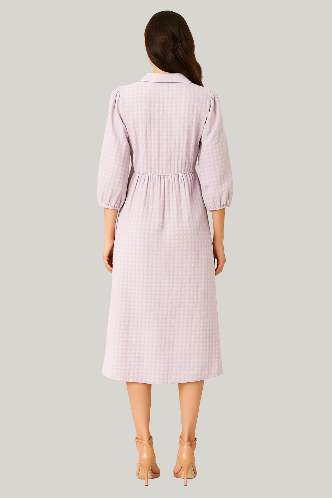 Dress hire brunch vero moda Lavender 3/4 Calf Shirt Dress lilac