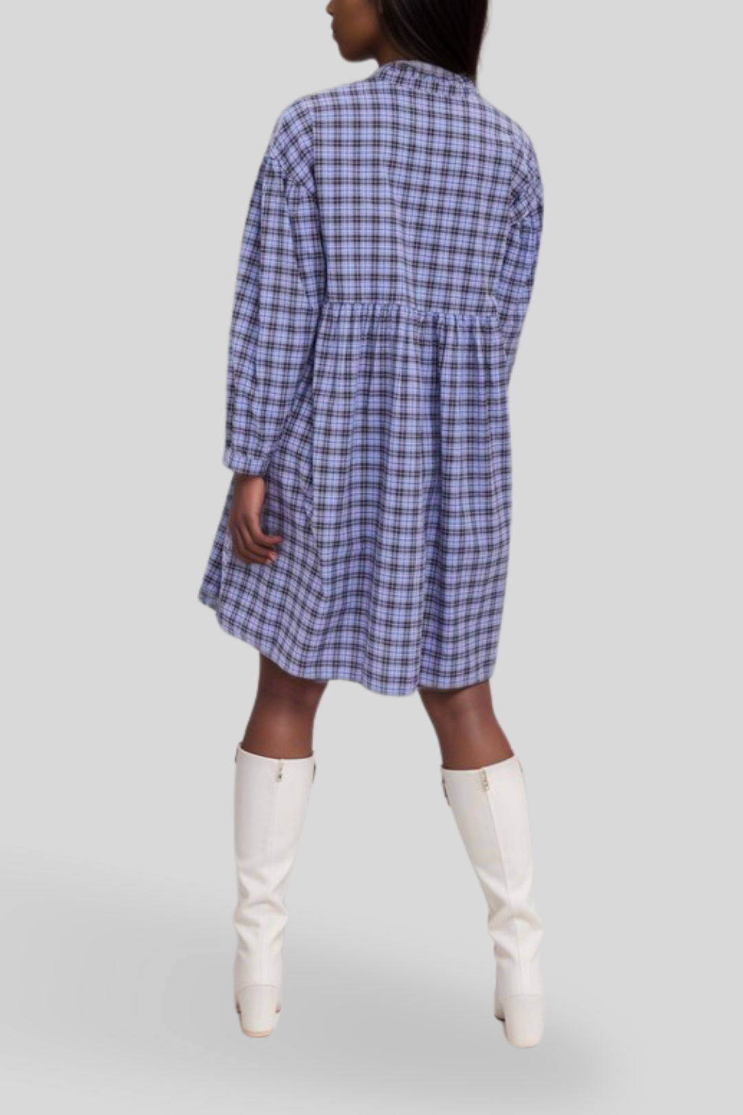 Dress Hire Brunch Vero ModaFrany Long Sleeve Mini Dress in Blue 