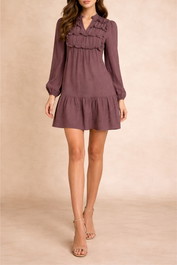 Dress Hire Brunch Vero Moda	Vmiris Ls Vneck Short Dress Mini