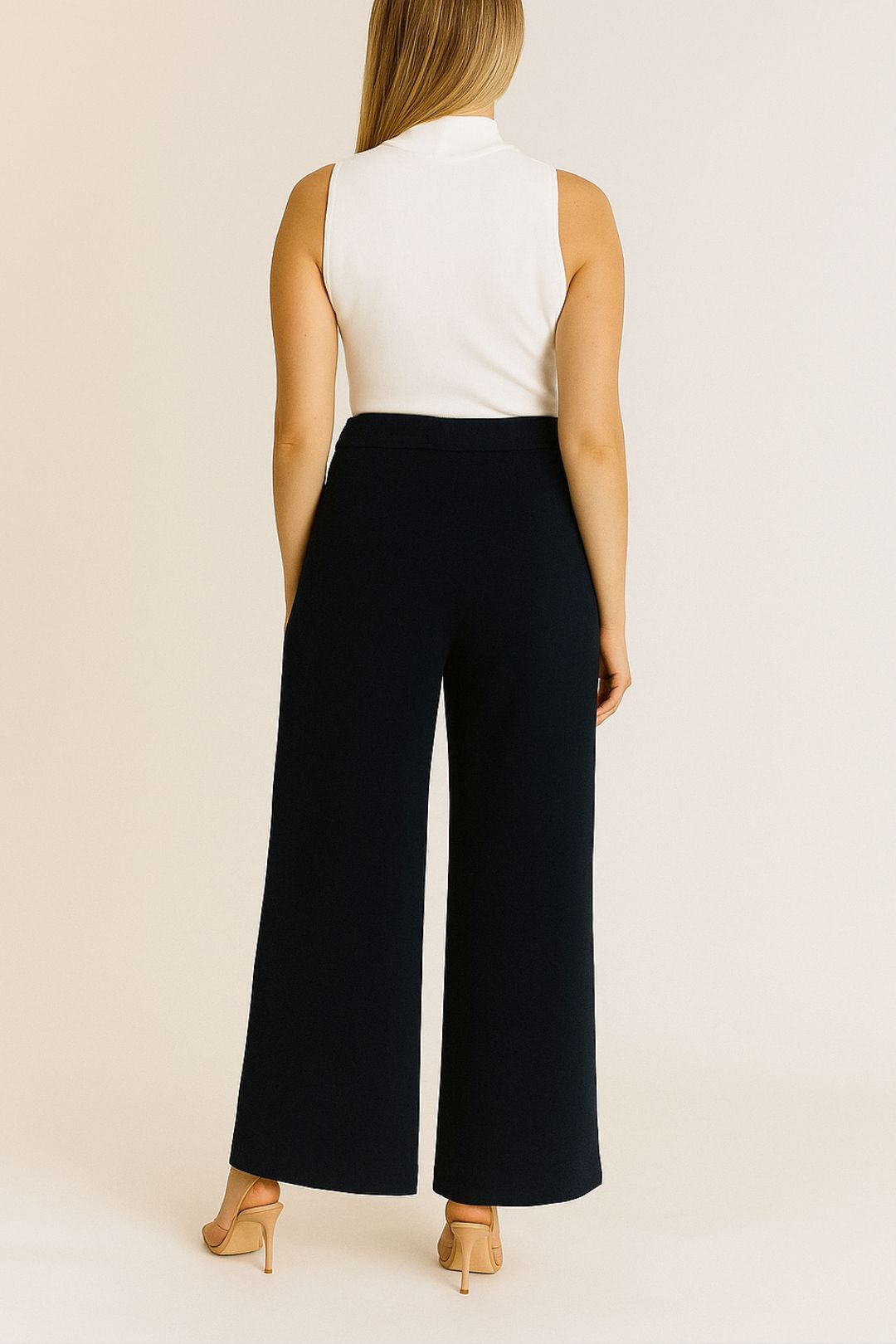 Dress Hire Brunch Veronika Maine Wide Leg Pant in Dark Ink Navy