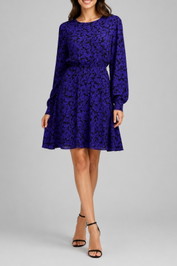 Dress Hire Brunch YAS Purple Abstract Mini Dress