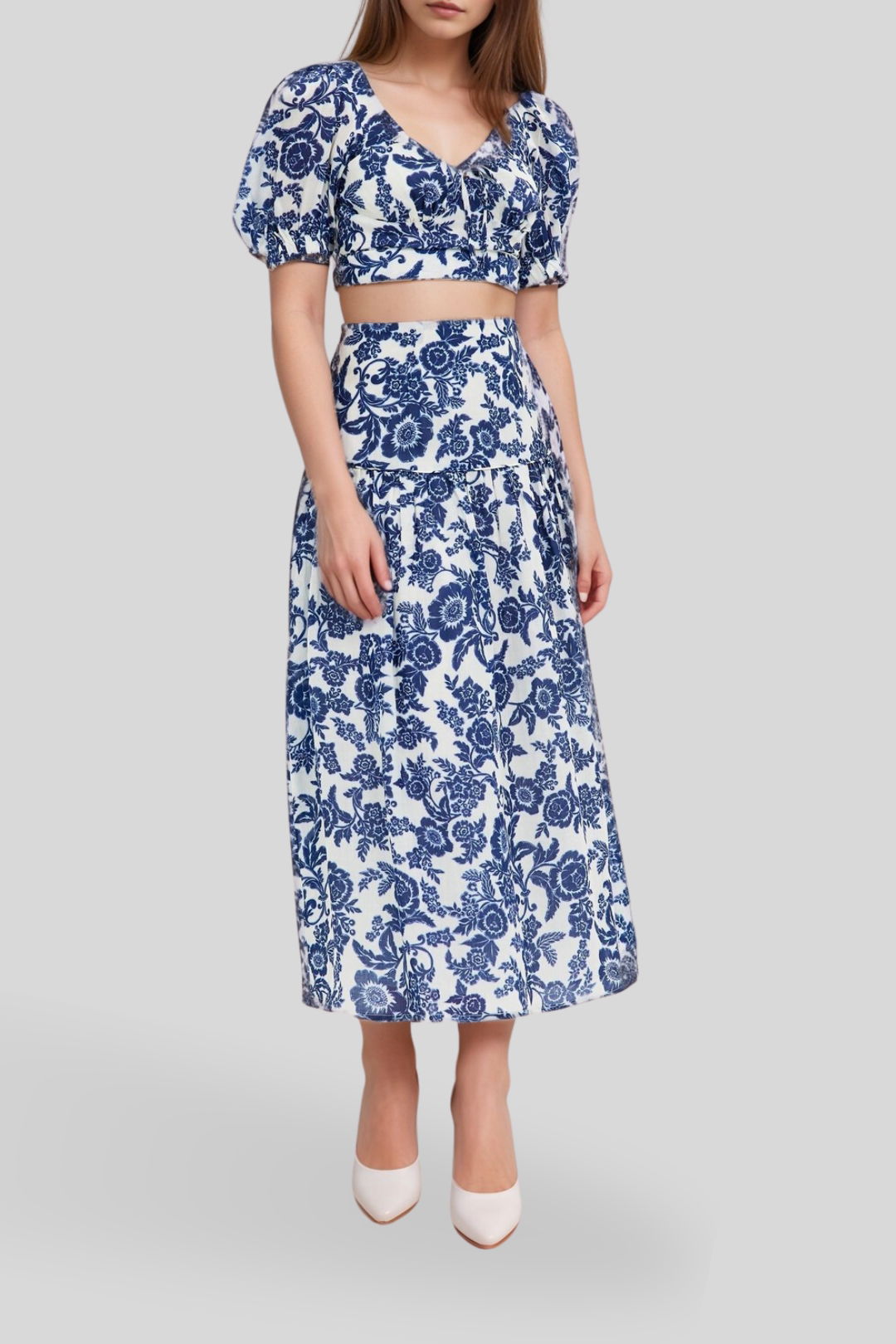The Pretty As A Picnic Drop Waist Midi Skirt