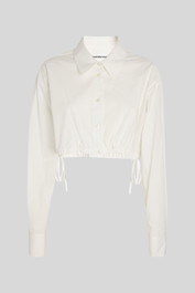 dress hire casual alexander wang Cropped Shirt With Side Drawstring At Hem