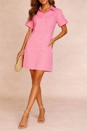 Dress Hire Casual By Ridley Miranda Shirt Dress Pink