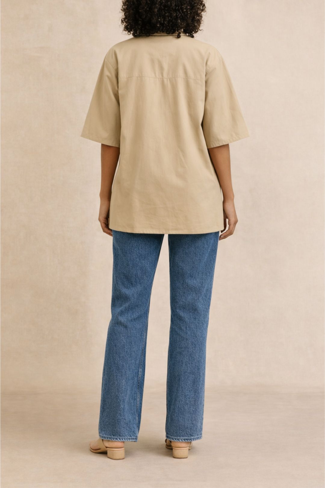 Dress hire casual Camilla And Marc Alphonse Short Sleeve Shirt Beige