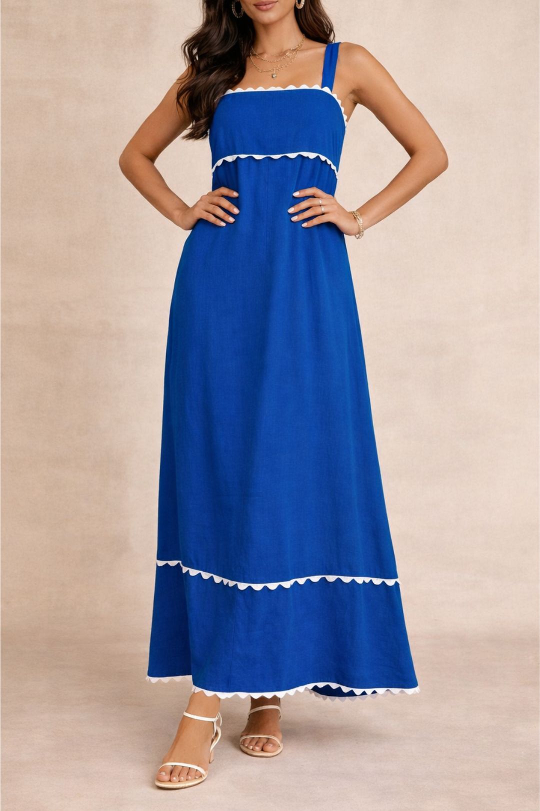 Dress Hire Casual Decjuba Wylde Maxi Dress blue