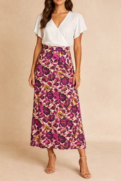 Dress Hire CASUAL DECJUBA	Multi Coloured Print Midi Skirt Floral