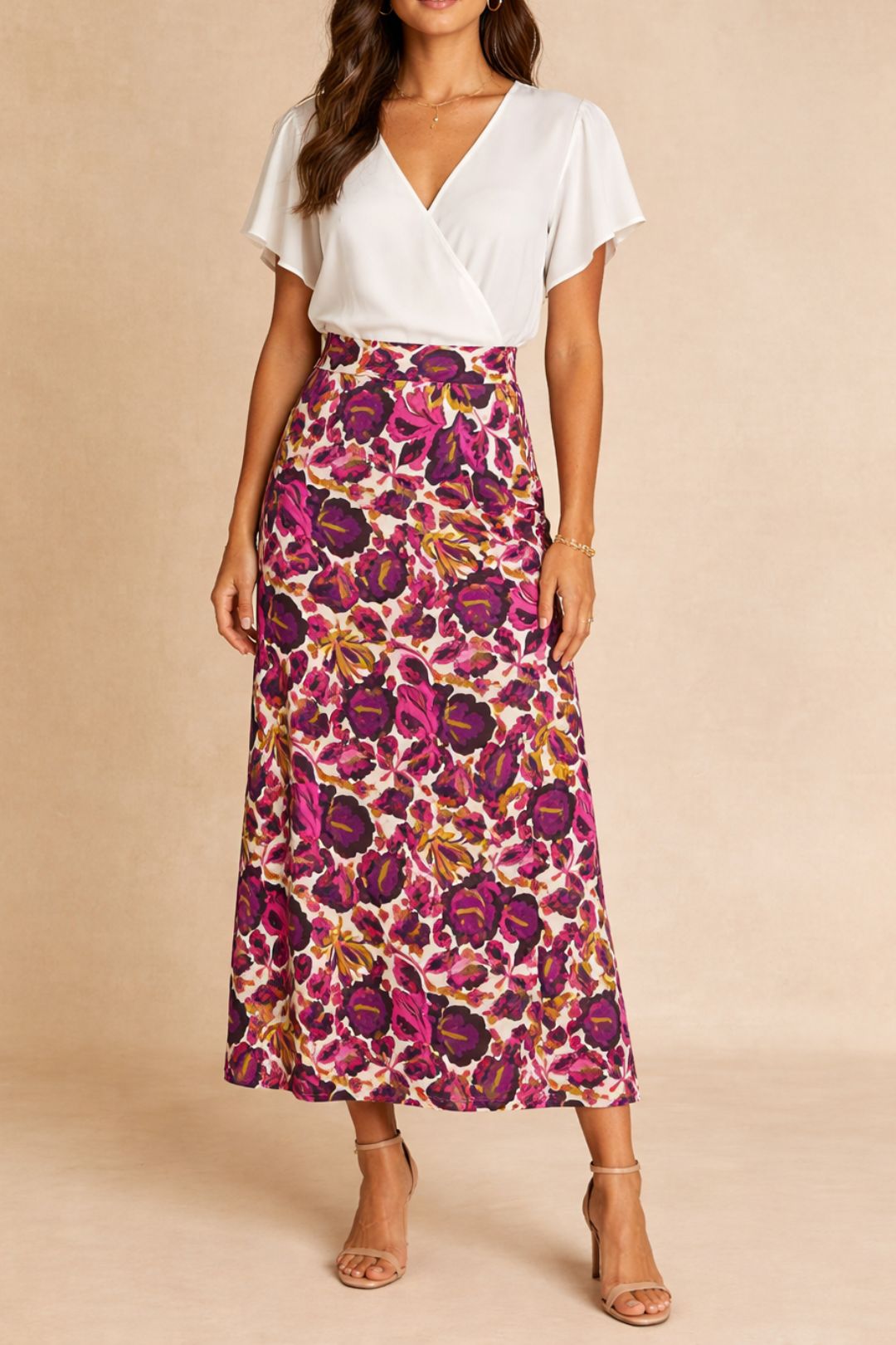 Dress Hire CASUAL DECJUBA	Multi Coloured Print Midi Skirt Floral