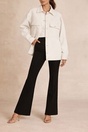 Dress Hire Work Function DISSH Jil Silver Tailored Trucker Jacket