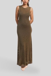 Dress Hire Casual Dissh - Ophelia Crochet Maxi Dress - Moss Green