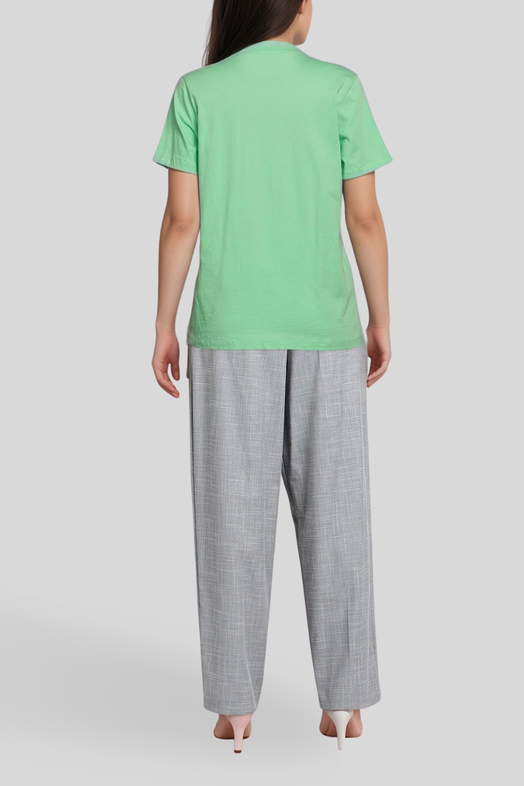Hire Light Jersey Smiley Relaxed T-Shirt | Ganni | GlamCorner