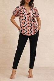 dress hire casual Kinga Csilla Dietro Paze Wrap Blouse Multi