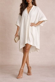 dress hire casual Kinga Csilla Mini Relaxed White Dress