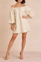 dress hire casual Kinga Csilla Relaxed Fit Wave Print Mini Dress