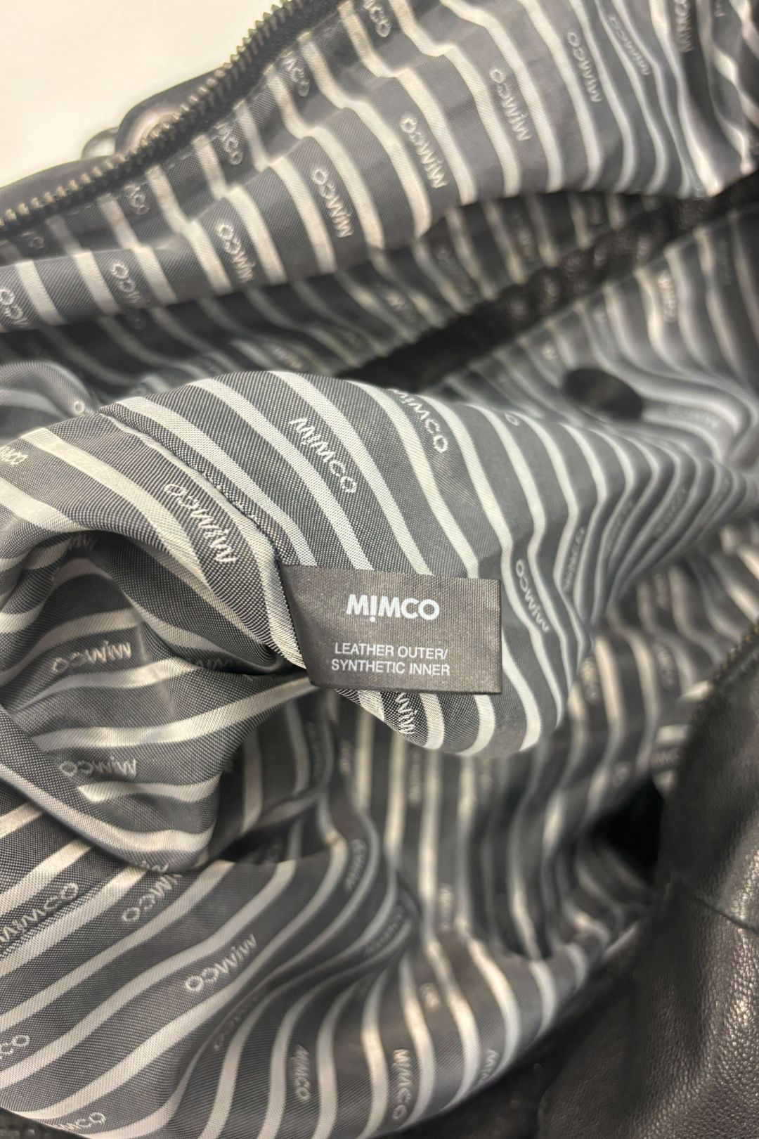 Mimco Black and Blue Tote Bag with Detachable Pouch