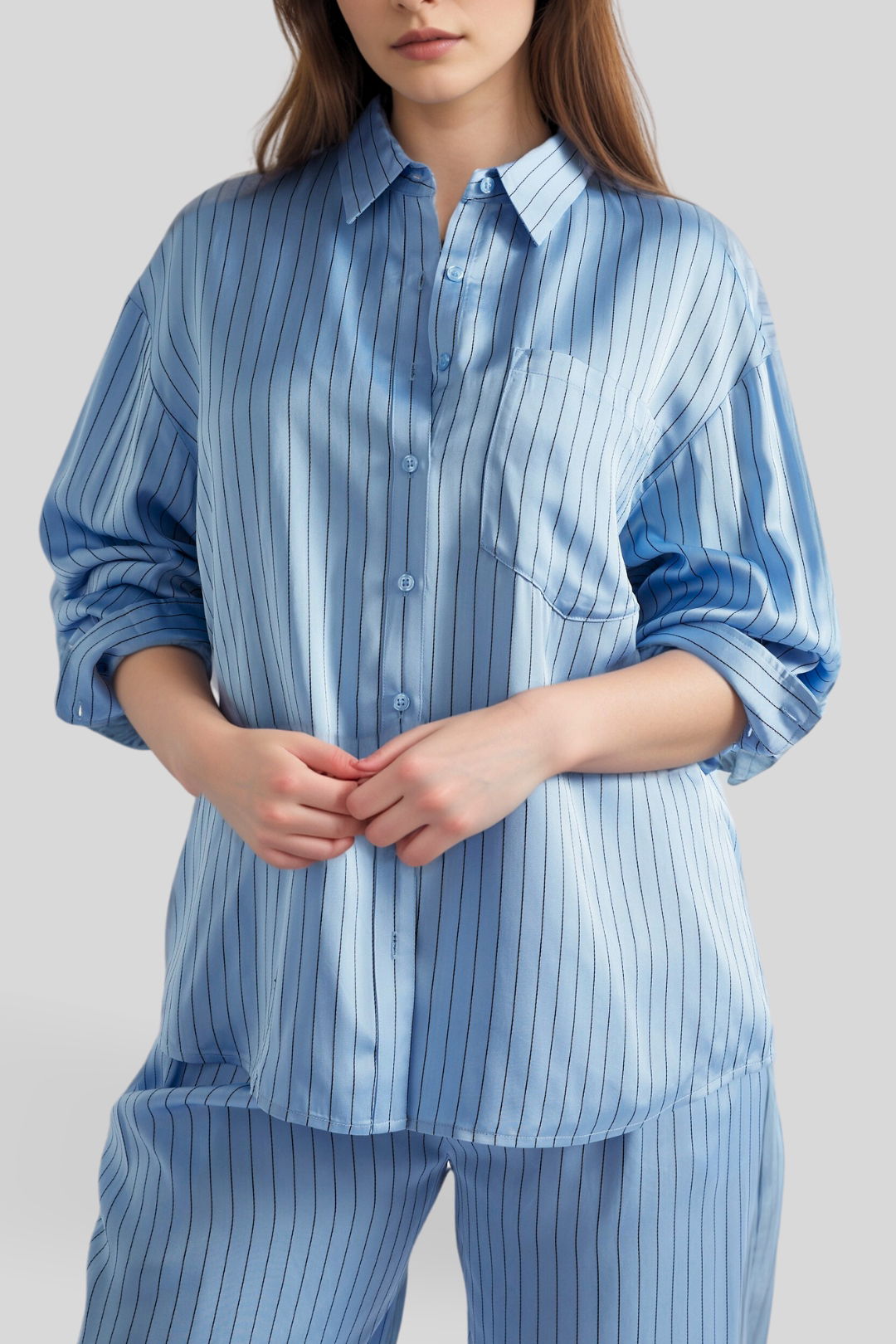 sachin and babi light blue dress DOUBLE TWO BLUE DOUBLE STRIPED SHORT SLEEVE CASUAL SHIRT