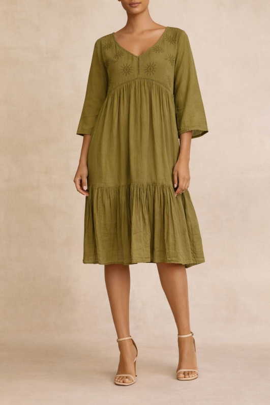 slim fit dress slacks Fit and Flare Dress With Chiffon Draped Sash | Elegant Event Dress Australia main image 0